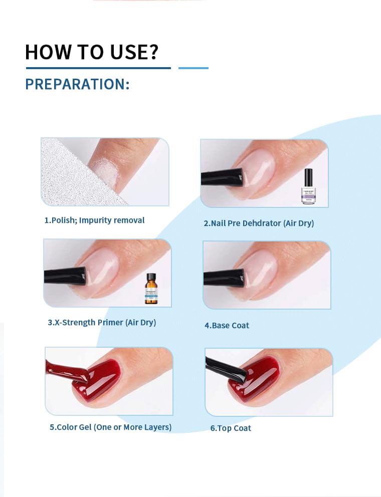 Get Salon-Quality Nails with BEVINAS 30ml/1.0flzo Nail Primer x-Strength,No Lift Goodly for Lasting Manicures Nail Polish Base Coat,Get Ready for Nail Art Design in Salon or Home