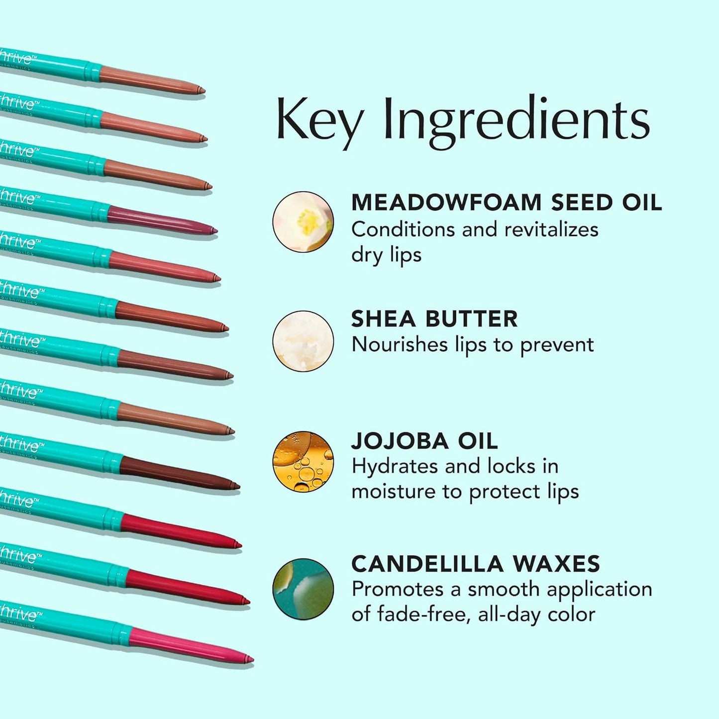 Thrive Causemetics Lip Filler Long-Wearing + Plumping Lip Liner, Shea Butter Hydrating Lip Plumper Retractable Lip Liner Pencil, Built In Sharpener, Vegan & Cruelty Free, Ruth (Peach Taupe)