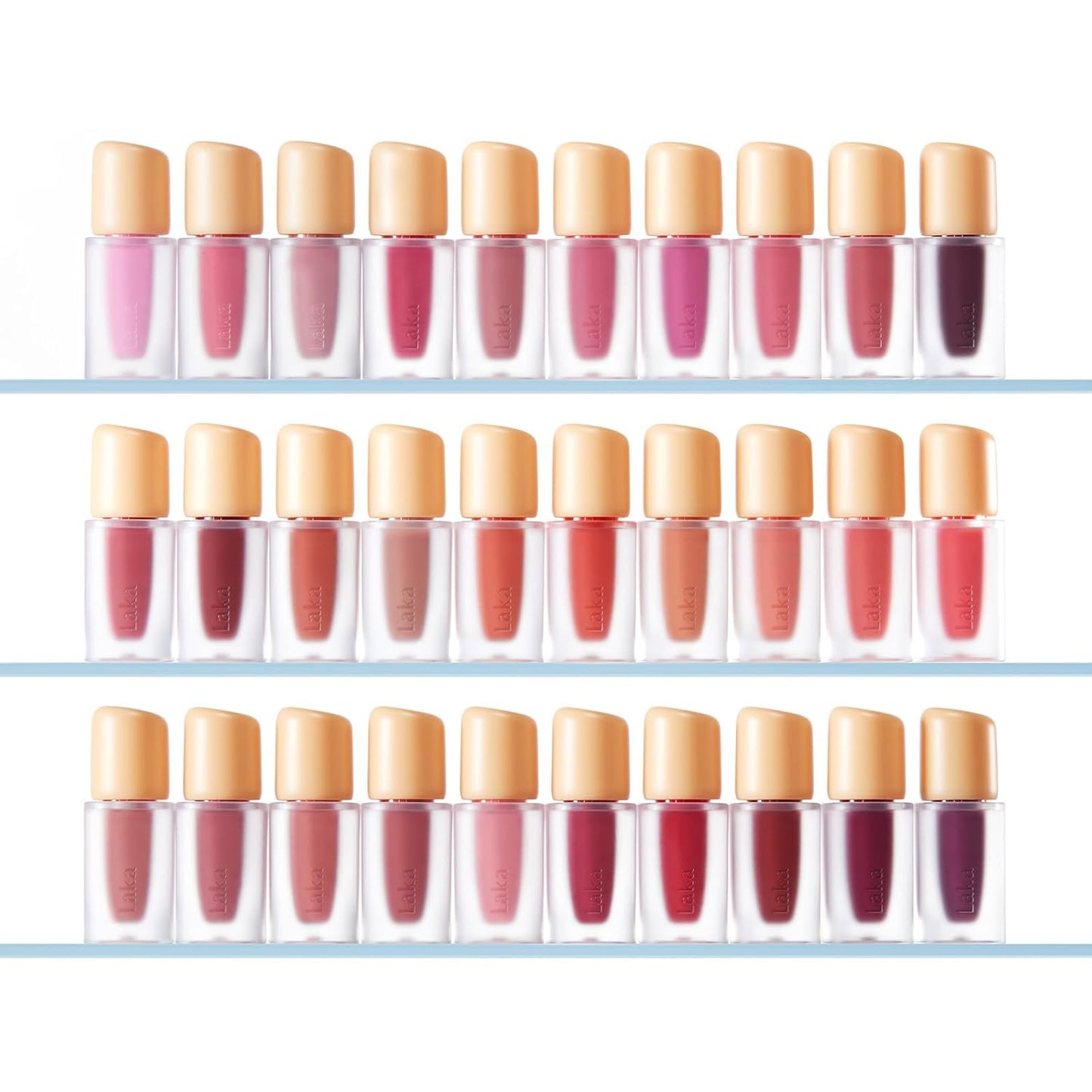 Laka Fruity Glam Lip Tint Mini, Glowing Lip Stain with Wide Color Spectrum, Hydrating & Lightweight Texture, Long-Lasting Bold Stain, Non-Sticky, Vegan, K-Beauty (#124 Maro)