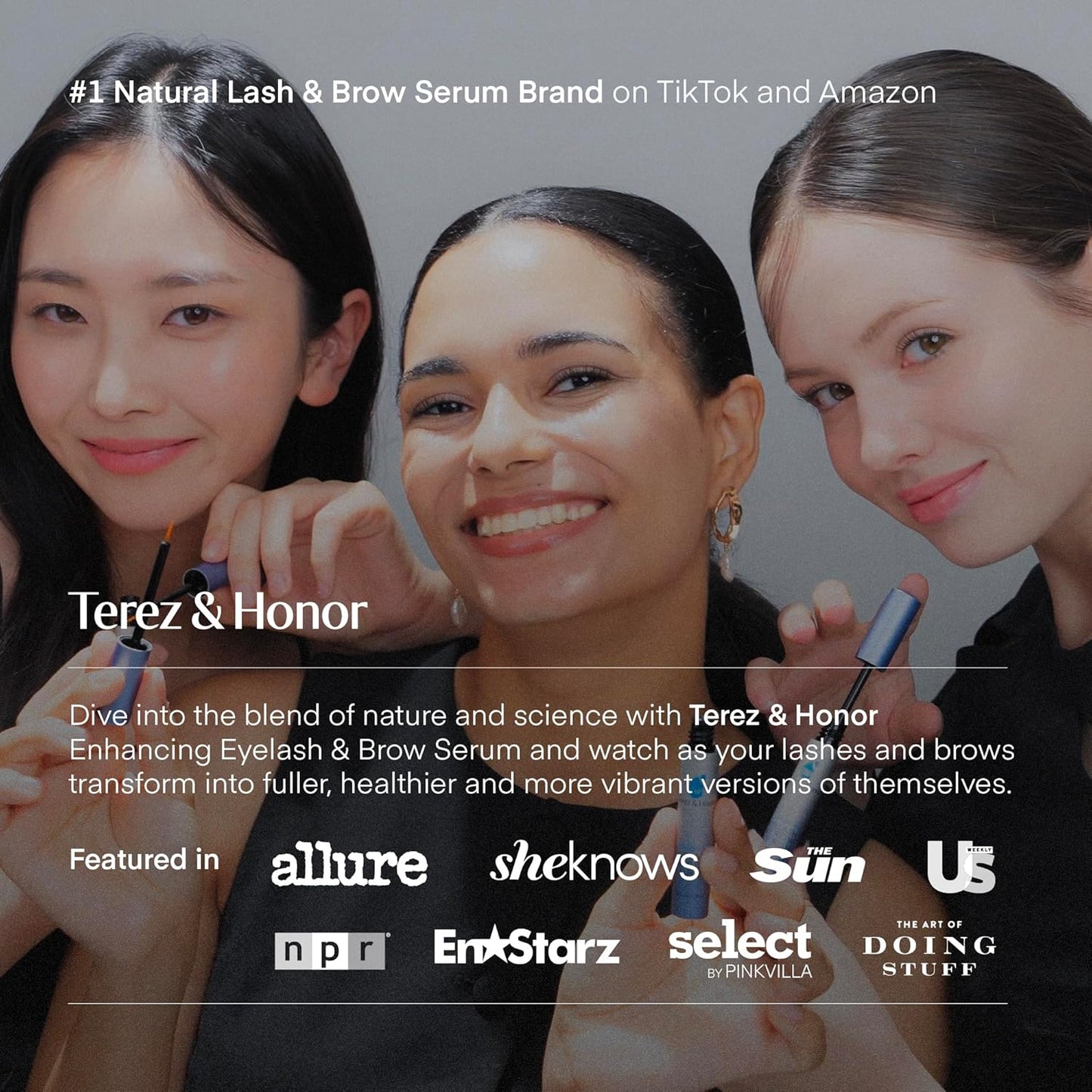 Terez & Honor Advanced Enhancing Eyelash and Eyebrow Serum (Eyelash Serum - 2 Pack)