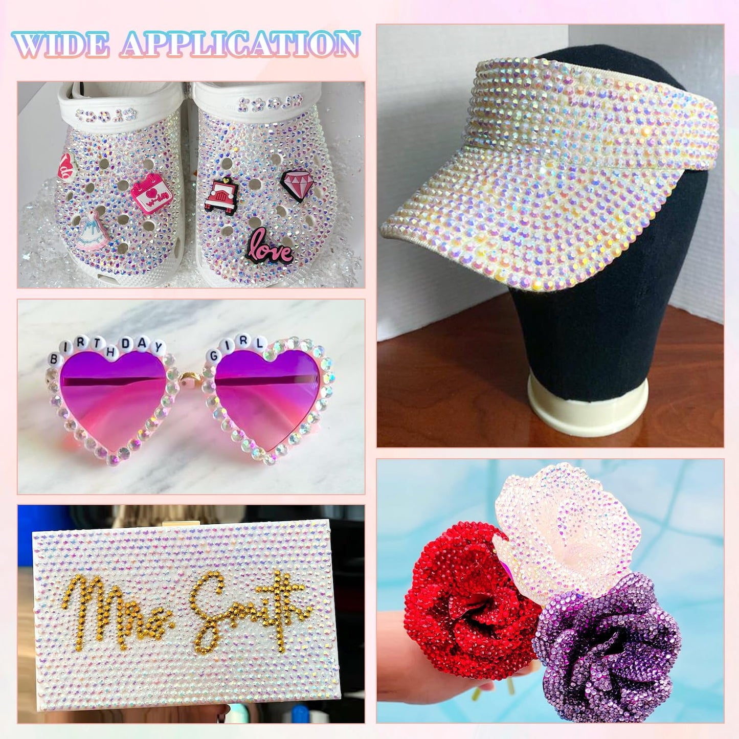 30000Pcs Resin Rhinestones for Bedazzling with 3Pcs B7000 Jewelry Glue, Transparent AB Flatback Gems Rhinestones for Crafting, Clothing Tumblers Mugs Shoes Fabric Decor Nail Art