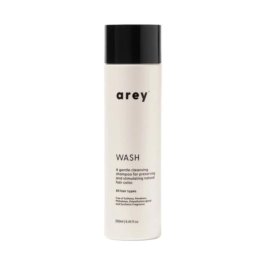 Arey Wash Shampoo for Women & Men | Delay + Reduce the Signs of Aging Grey Hair & Promote Healthier Strands | Proactive Clean Formula | Vegan, Gluten-Free & Cruelty-Free (8.45 Fl Oz, 30 Uses)