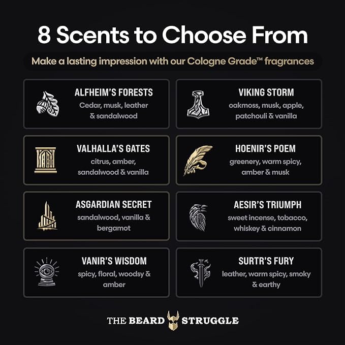 The Beard Struggle - Marksman's Beard Conditioner - Hoenir's Poem, Gold Collection - Nourish, Softens, & Strengthens Beard - Radiance Beard Conditioner for Men (8 Fl oz)