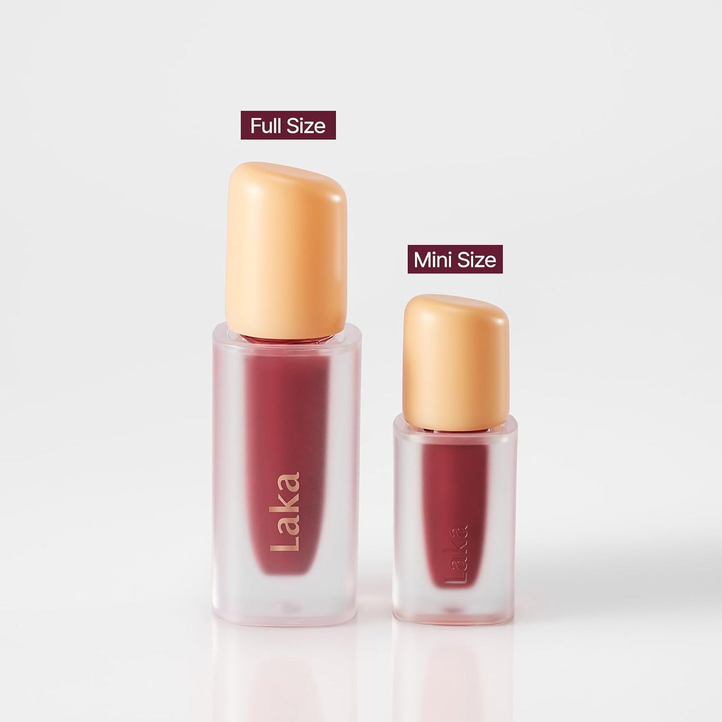 Laka Fruity Glam Lip Tint Mini, Glowing Lip Stain with Wide Color Spectrum, Hydrating & Lightweight Texture, Long-Lasting Bold Stain, Non-Sticky, Vegan, K-Beauty (#126 Lucy)