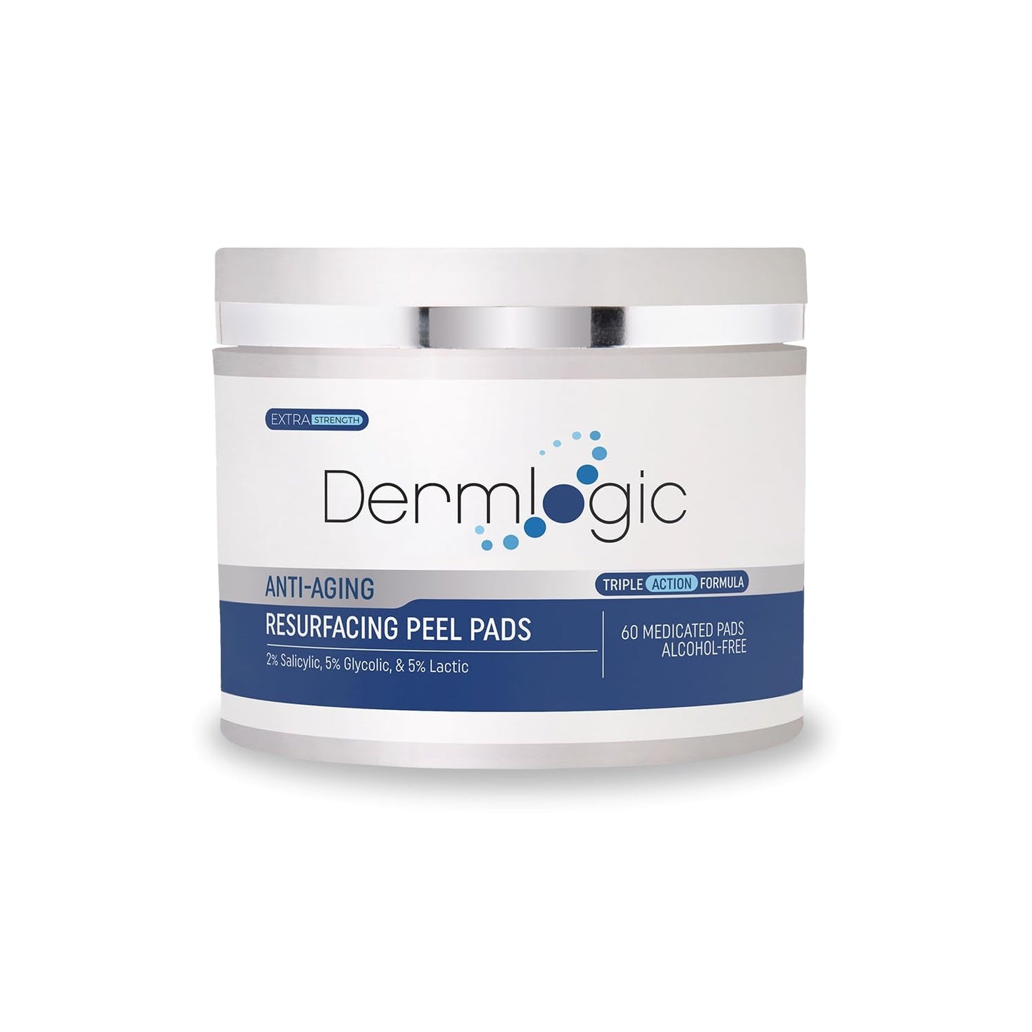 Anti Aging Resurfacing Peel Pads- Triple Action Chemical Peel Pads Combined with Glycolic, Lactic, and Salicylic Acids. Smooth’s Fine Lines, Wrinkles, Dark Spots, and Imperfections to Enhance the Skin