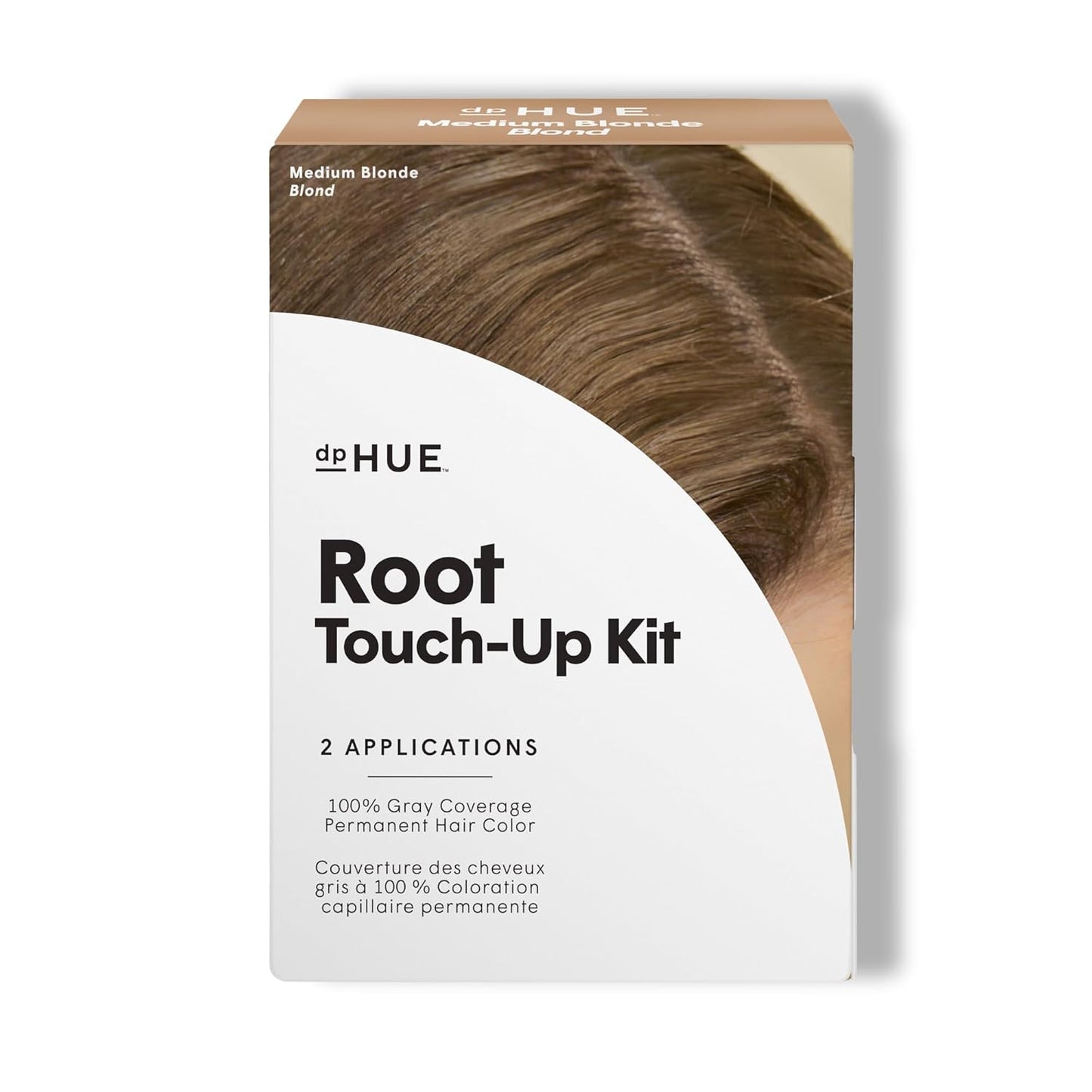 dpHUE Root Touch-Up Kit, Medium Blonde - Permanent Hair Color for Gray Coverage - Includes Two Applications - Paraben, SLS & SLES Sulfate Free - Leaping Bunny Certified