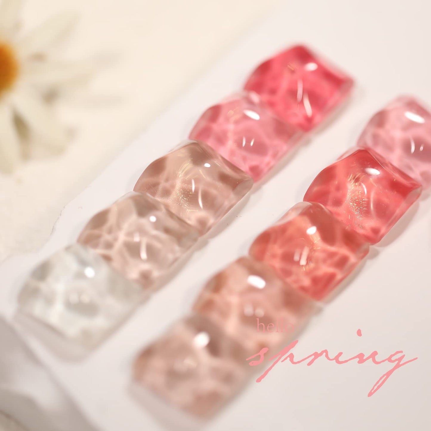 Jelly Shimmer Gel Nail Polish Set, 10 Colors Translucent Natural Milky White Pink Nail Polish Gel, UV/LED Soak Off Gel Nail Kit DIY Nail Art Salon Manicure Gifts for Women Girls.