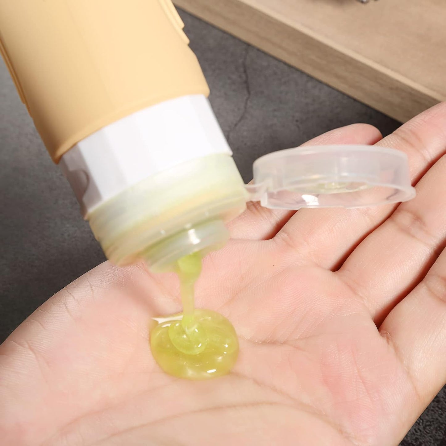 Travel Bottles for Toiletries, Tsa Approved 3oz Travel Size Containers BPA Free Leak Proof Refillable Liquid Silicone Squeezable Travel Accessories for Shampoo Conditioner Lotion (4 Pack)