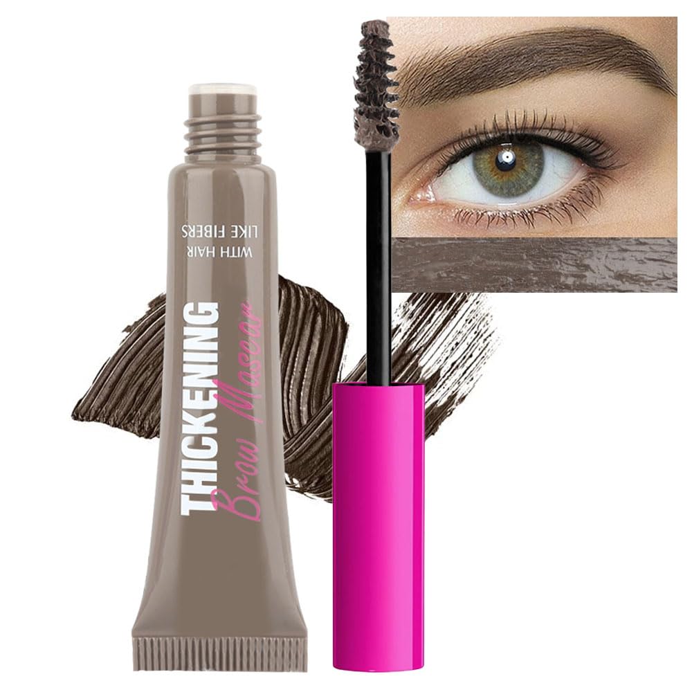 Tinted Thickening Brow Mascara,Brow Fast Sculpt,Waterproof, Transfer-proof, Brush to Fill in Eyebrows and Cover Gray Hairs - Cruelty Free - Light Medium Brown (1pc 02 Cool Blonde)