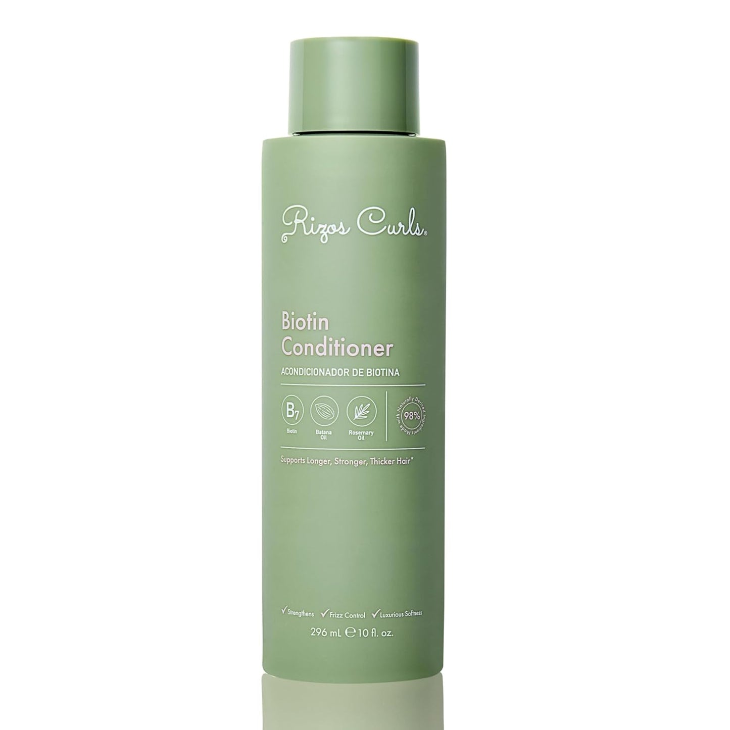 Rizos Curls Biotin Conditioner – Deeply Moisturize & Reduce Breakage with Biotin, Coconut Oil & Aloe Vera – Softens & Detangles All Hair Types Straight, Wavy, Curly 1a–4c – Sulfate & Paraben Free