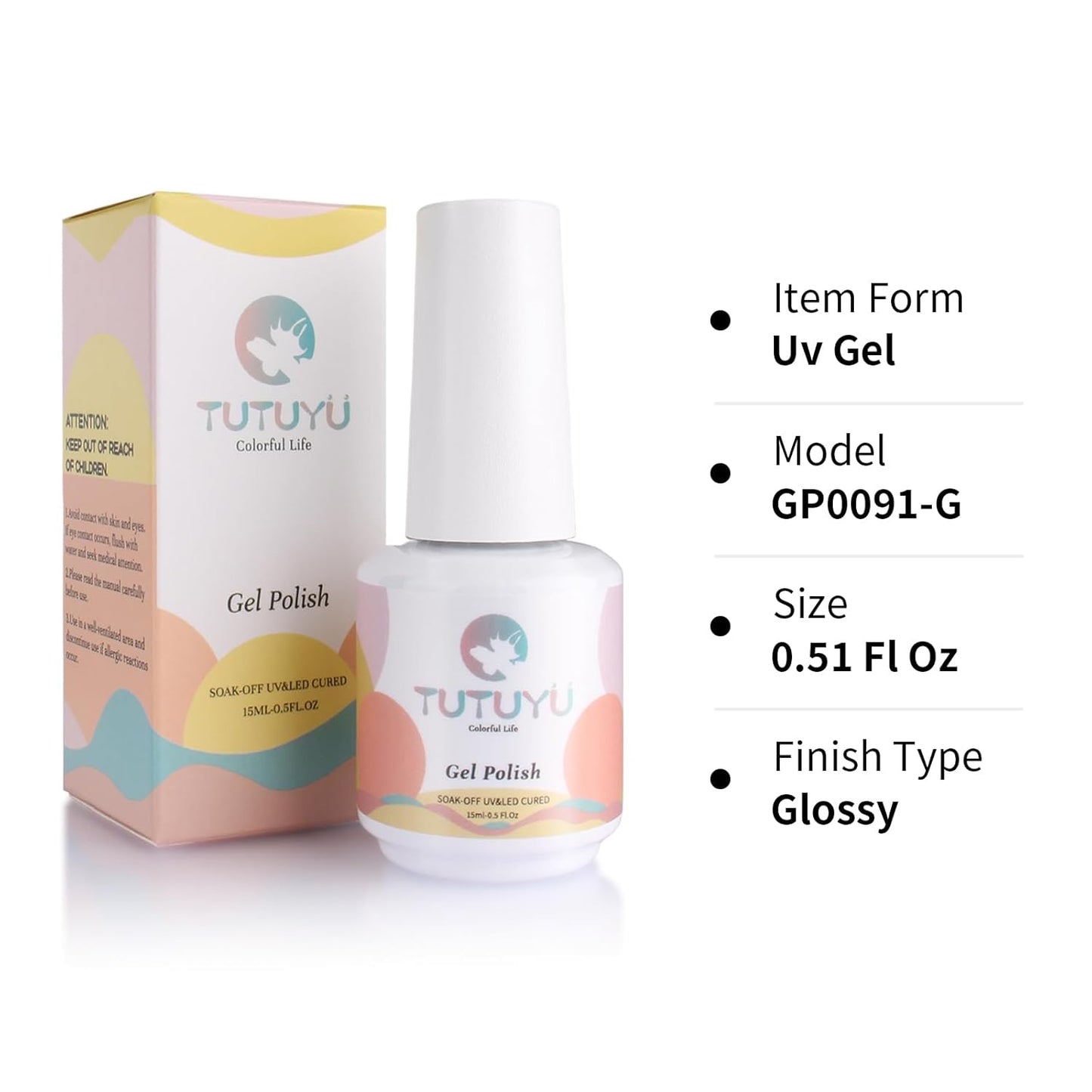 Silver Glitter Gel Polish,15ml UV/LED Soak Off Sparkly Metallic Silver Gel Nail Polish for Manicure Salon or DIY Nail Art at Home,French Tip Color- GP0091