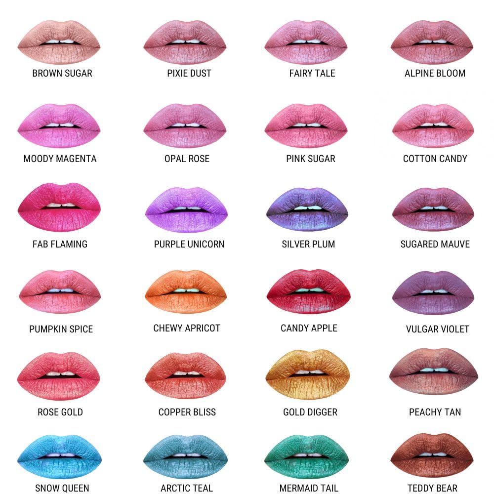 Aromi Burnt Pumpkin Metallic Liquid Lipstick | Orange Gold Lip Color with Shimmery Finish, Vegan, Cruelty-free, Long-lasting, Waterproof (Chewy Apricot)