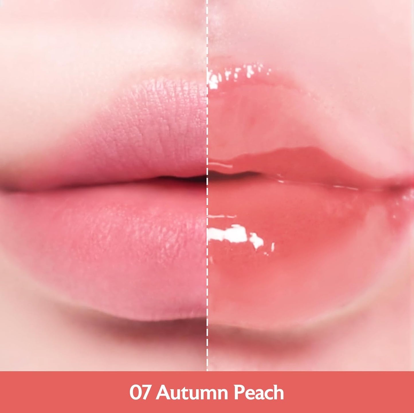 MILKTOUCH Jelly Fit Lip Tint (07 Autumn Peach) with Cooling Plumping Effect and Water-Based Non-Sticky Texture | Long Lasting Korean Beauty Lipstain Tinted Gloss Oil Brown K Makeup