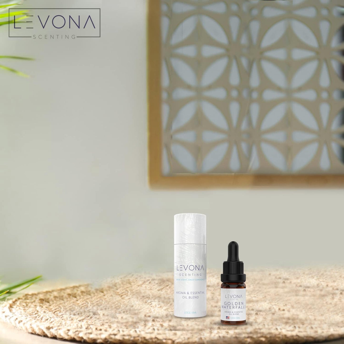 Levona Scent Pure Essential Oils for Diffusers for Home, Hotel & Office - Golden Waterfalls Essential Oils for Diffuser Oil and Humidifiers - Home Luxury Scents - Scented Fragrance Oil Blends