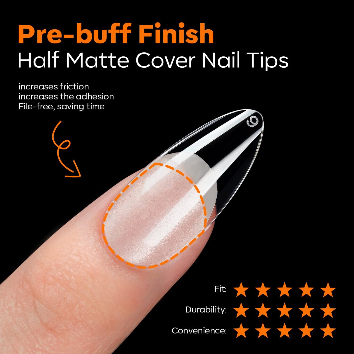 modelones Medium Almond Nail Tips, Pre-shaped Soft Gel Tips Fake Nails False Acrylic Clear Full Cover Press on Extension Kit Gel Manicure DIY at Home 216PCS 12Sizes