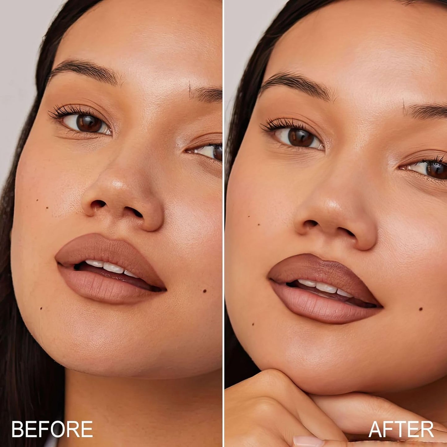 OETUIOW Lip Stain Peel Off, Lip Liner Moisturizing Long-Lasting & Waterproof, Transfer Proof & Plumping, Non-Stick Cup, Nude Color