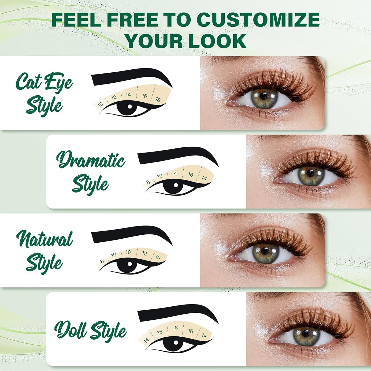 KEYYOU Brown Lash Clusters 144pcs Eyelash Clusters 8-18MIX D Curl Cluster Lashes Soft Wispy Lash Clusters Natural Look Brown DIY Lash Extension At Home(Brown02-D-8-18MIX)