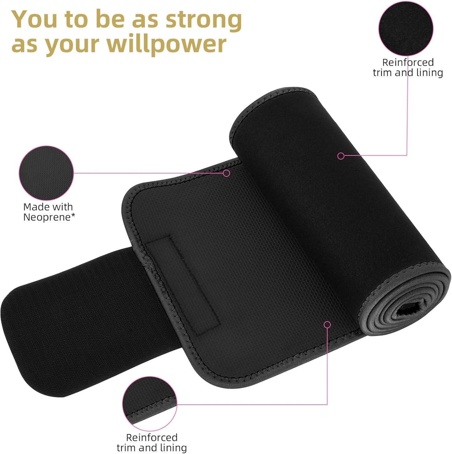 ZPP Waist Trainer for Women and Men, Neoprene Sweat Band Waist Trimmer Belt Slimming Stomach Wrap for Workout