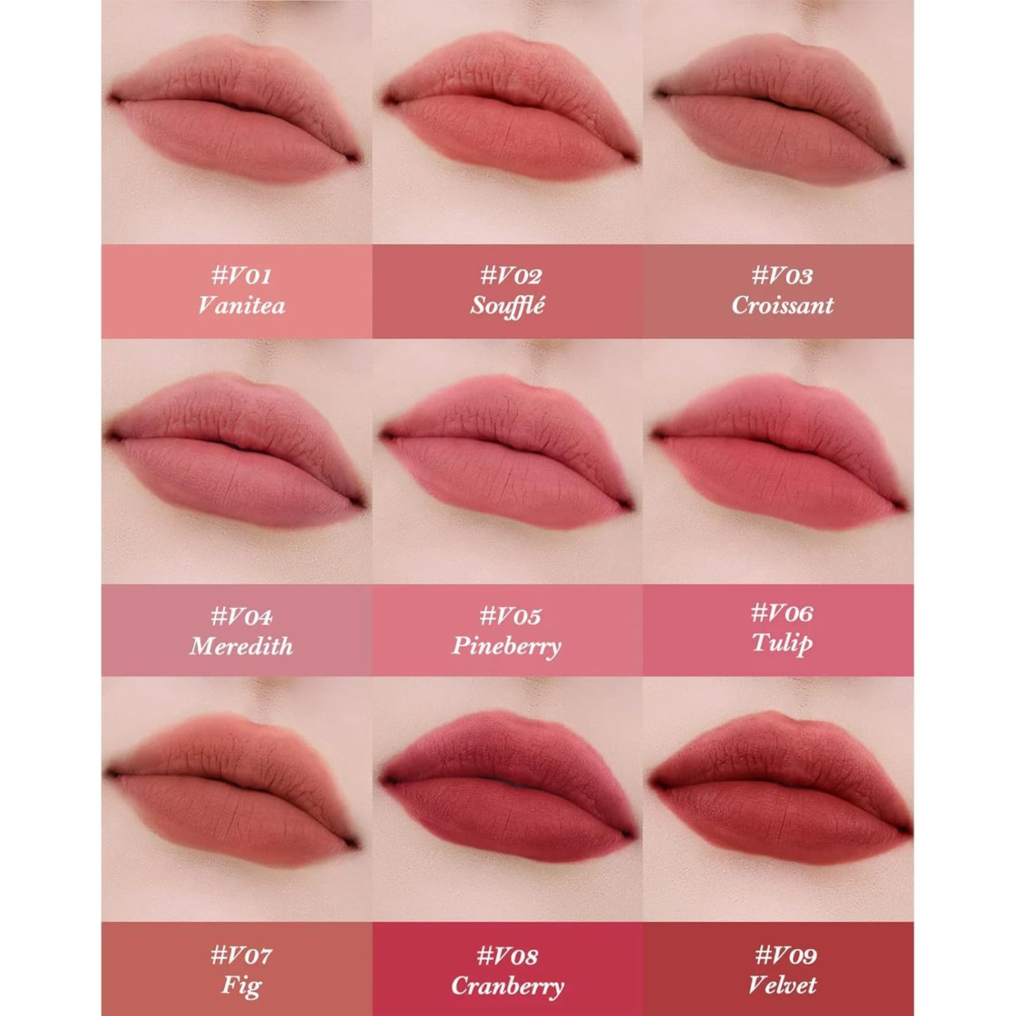 Flower Knows Strawberry Cupid Cake Lip Cream,Velvety-Smooth Matte Liquid Lipstick,Hydrating,Smudge-proof & Stain-Free Lip Stain (V04 Meredith,0.17 Fl Oz)