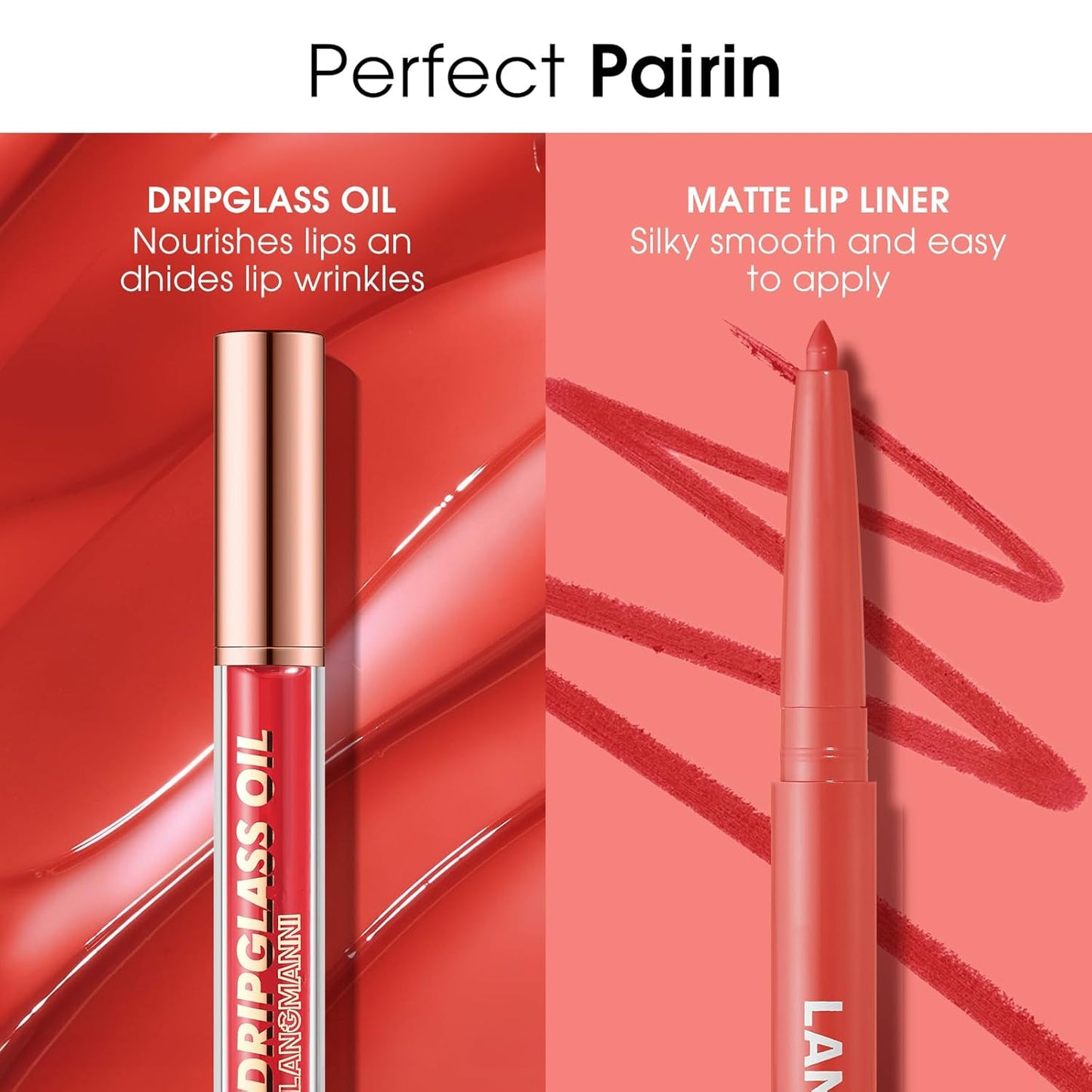 6pcs Hydrating Lip Oils + Lip Liner Pencil Lip Combo Sets, 24H Long-Lasting Lip Kit with Lip Liner and Gloss, Nourishing, Non-Sticky Tinted Stain Lip Gloss Plumping Lip Oil Set for Women(Set A)