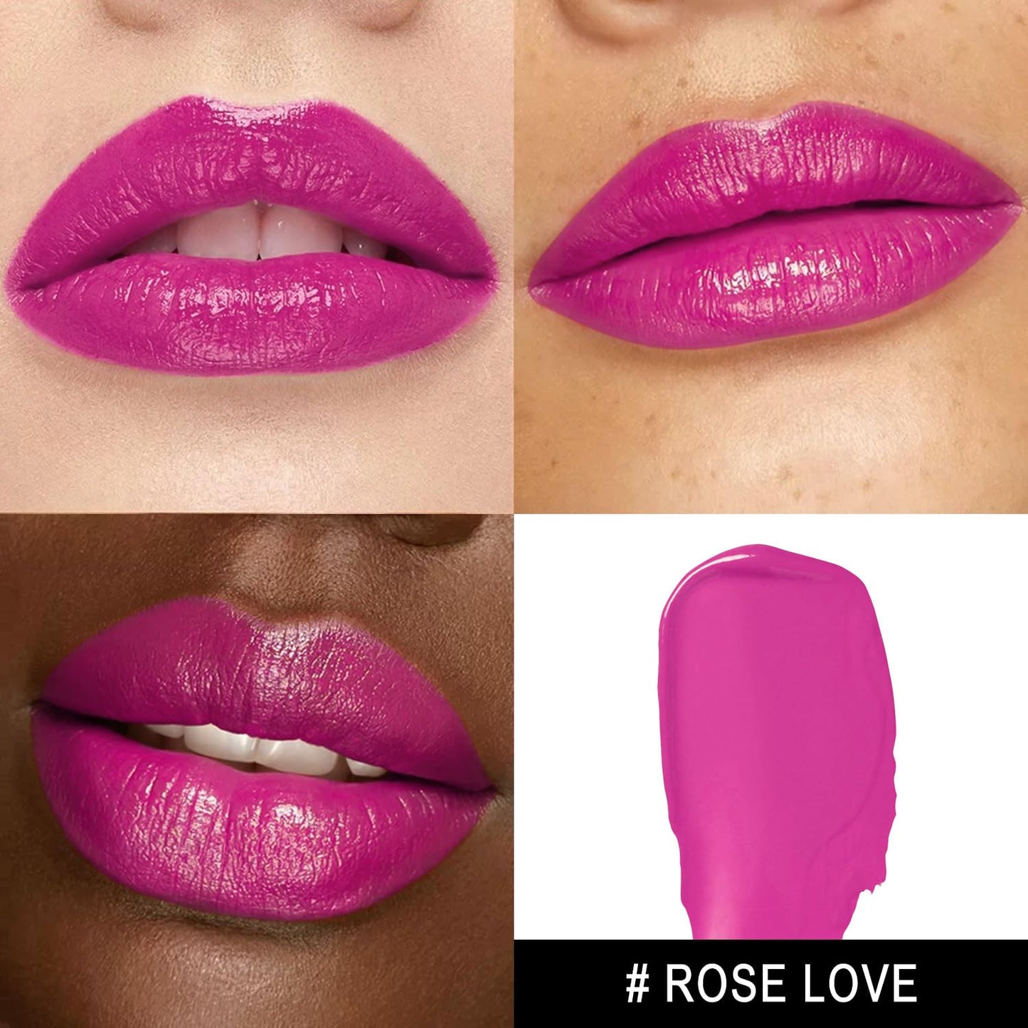 MAKI YIKA Moisture Purple Lipstick for Women Hydrate Lip Gloss for Dry Cracked Lips Weightless Glossy Lip Color Juicy Finish,MA068 Rose Love