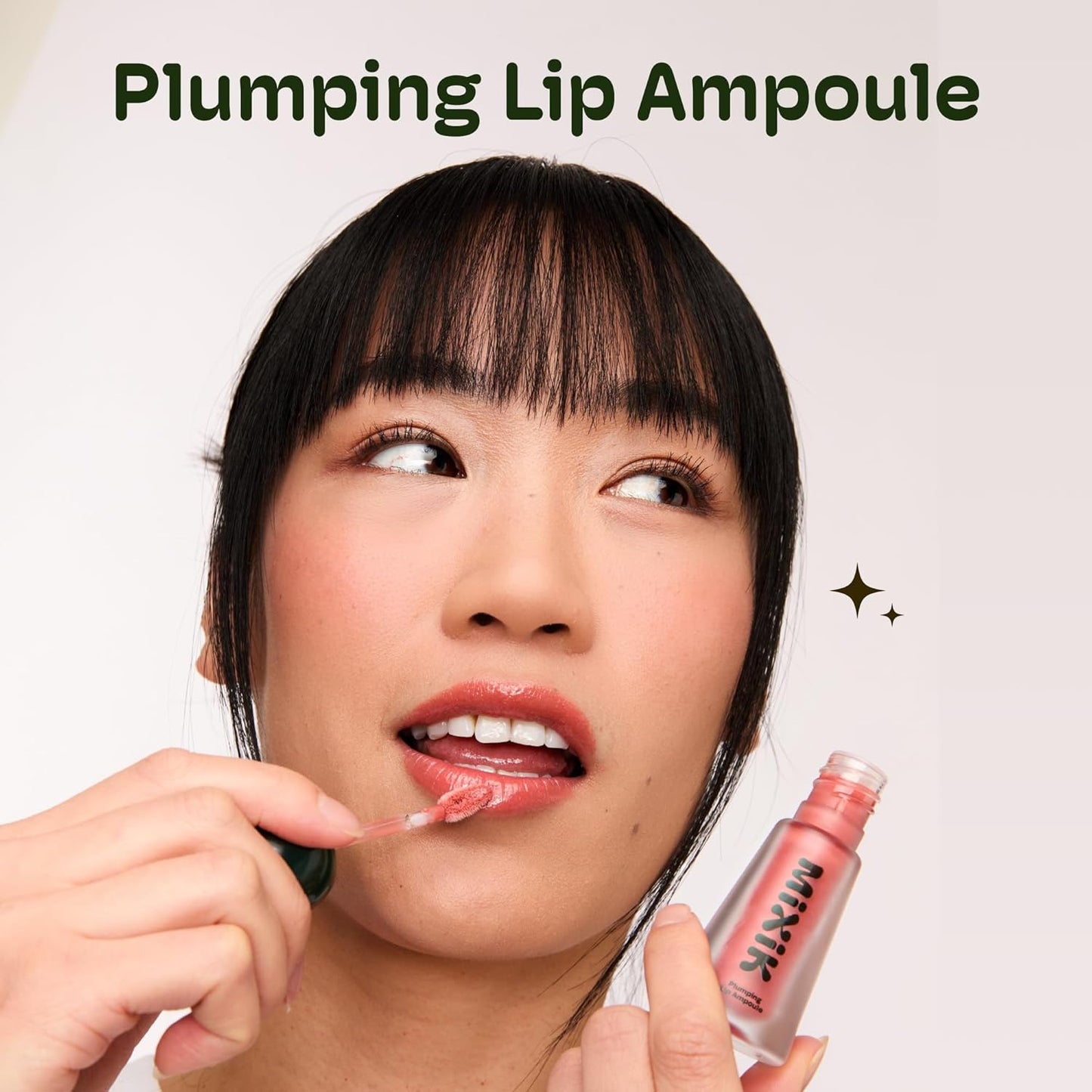 MIXIK Plumping Lip Ampoule, Hydrating Lip Gloss Plumping Ampoule made with Shea Butter & Argan Kernel Oil leaving Lips Plump, Smooth and Glossy, promotes Vibrant High-Gloss Plump Lips (Apricot Plump)