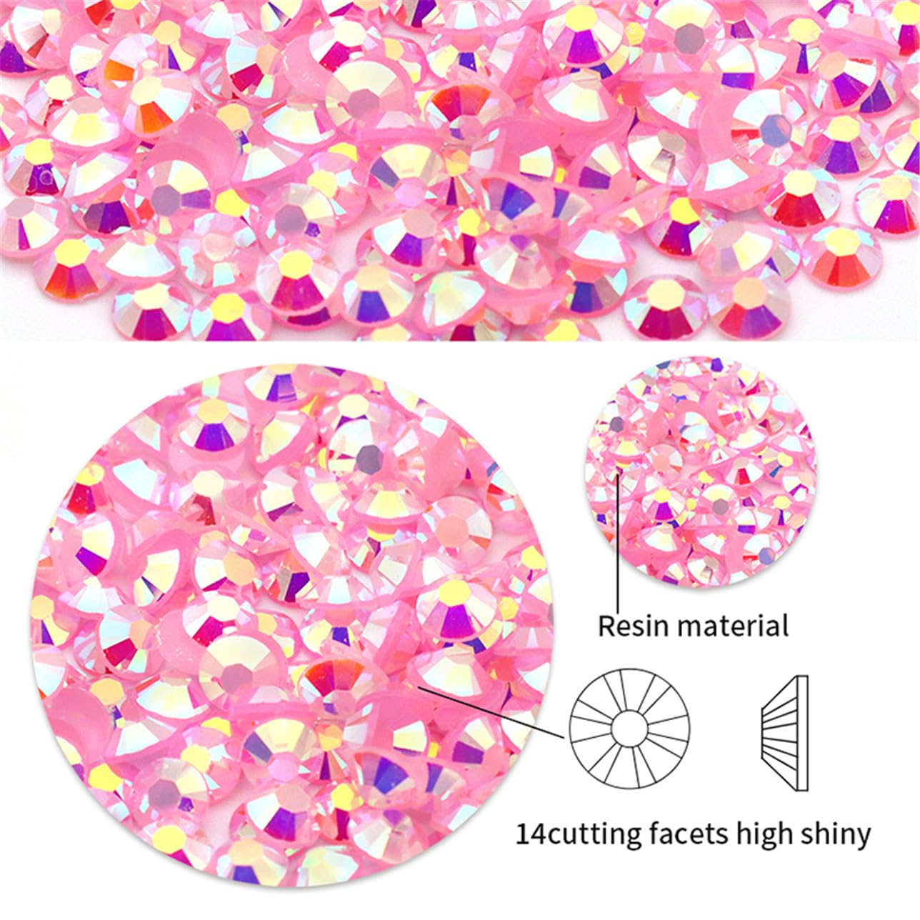 4500 Pcs SS12 3mm AB Flatback Rhinestones for Nails Art Crafts Glitter Round Shine Gems Crystals DIY Clothes Shoes （Citrine AB）