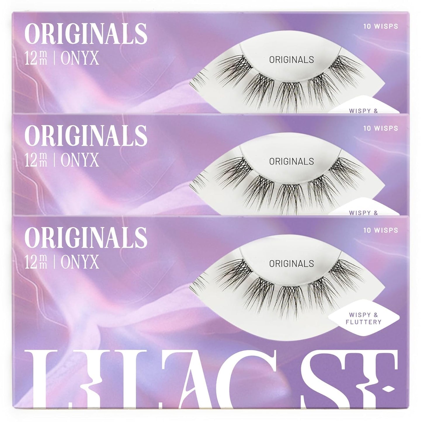 Lilac St - Originals Natural Faux Eyelash Clusters (12mm, 3 Pack) - Natural Look - DIY Lash Extension Wisps - Lightweight & Lifelike - Lasts 10 Days - Cruelty Free, Vegan, Women Founded - 30 Lashes