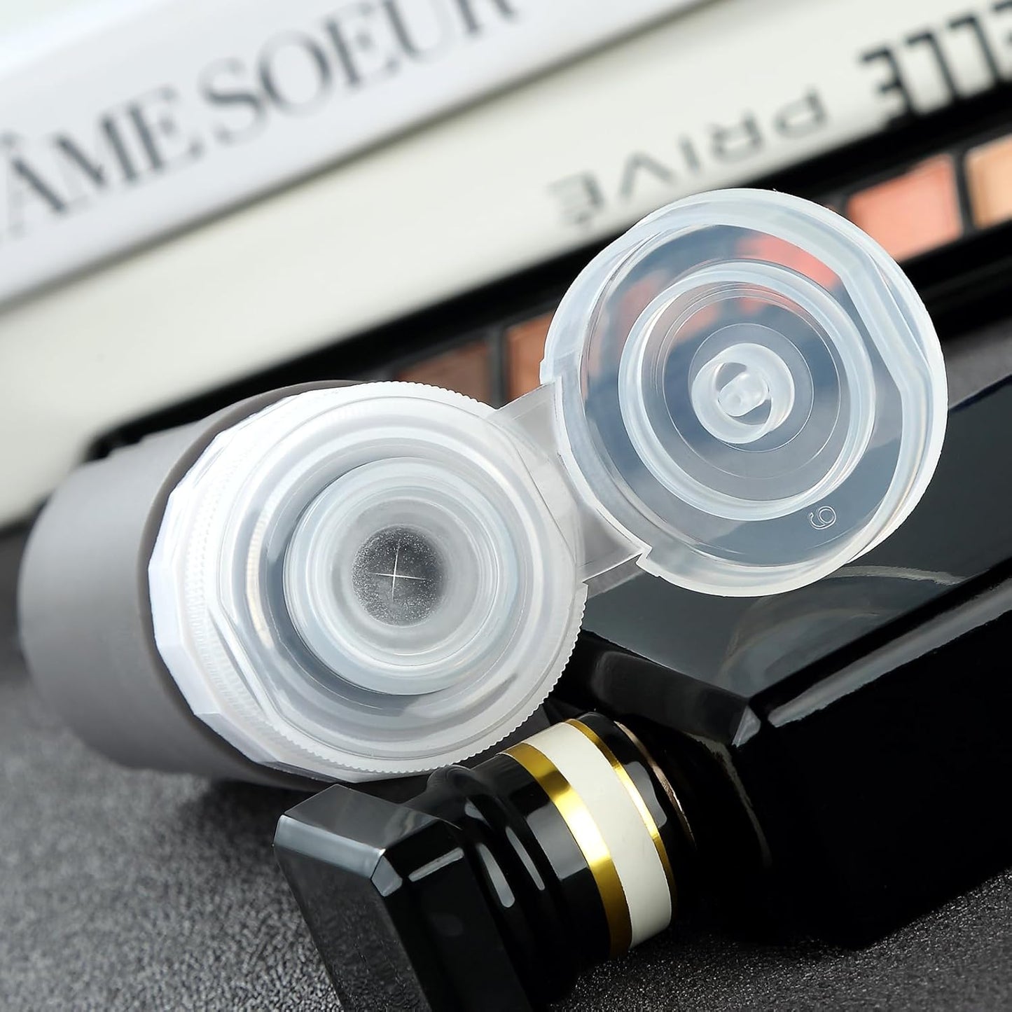 Travel Bottles for Toiletries, Tsa Approved 3oz Travel Size Containers BPA Free Leak Proof Refillable Liquid Silicone Squeezable Travel Accessories for Shampoo Conditioner Lotion (4 Pack)…