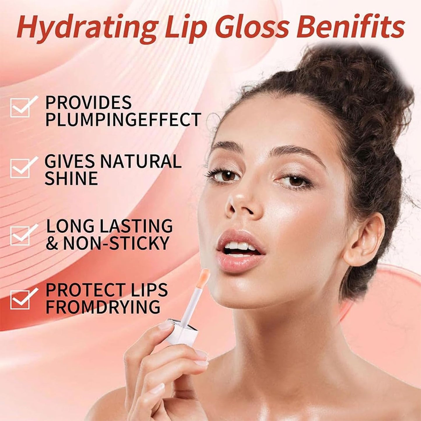 Hydrating Lip Glow Oil, Lip Oil Gloss Transparent Toot Tinted Nourishing Long Lasting Repairing Lightening Lip Lines (RASPBERRY) 0.2 OZ