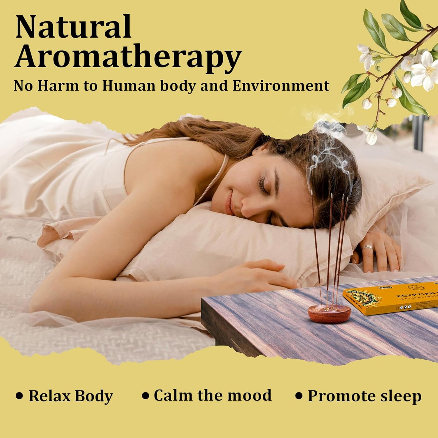 Raajsee Egyptian Musk Incense Sticks 100 Gm Pack-100% Pure Organic Natural Hand Rolled Free from Chemicals-for Church,Aroma Therapy,Relaxation,Meditation & Sensual Therapy