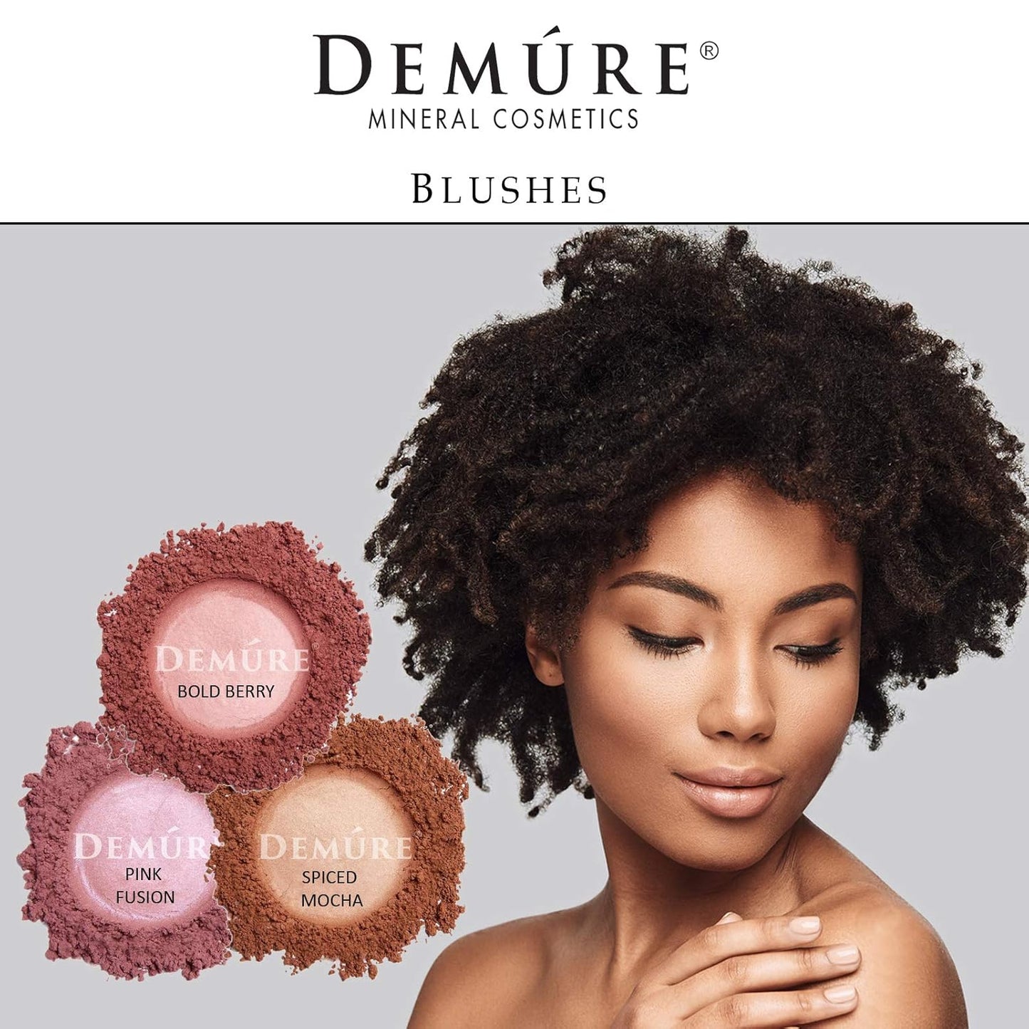 Demure Mineral Make Up Blush, Loose Powder, Natural, Professional, Cruelty Free Makeup, Blush Powder (Spiced Mocha)