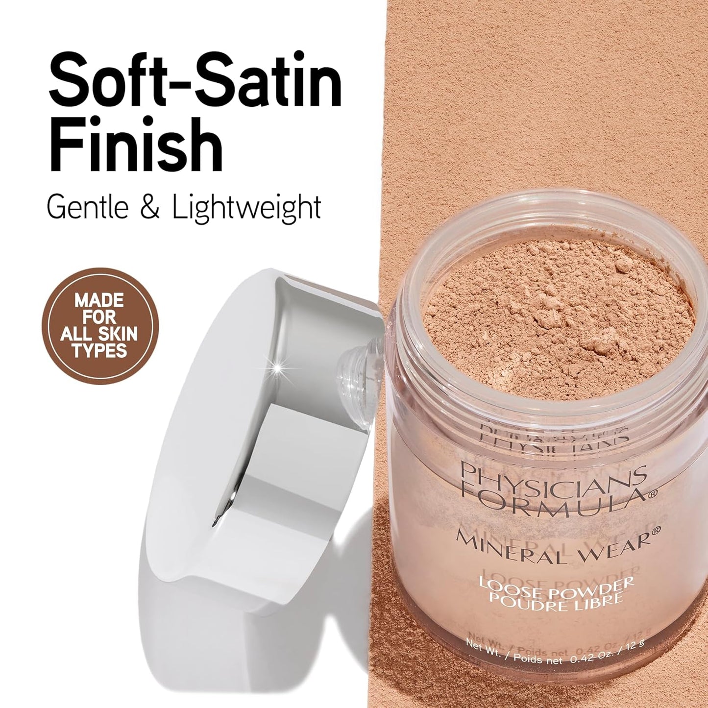 Physicians Formula Mineral Wear Talc-Free Loose Powder Medium Beige, Dermatologist Tested, Clinicially Tested