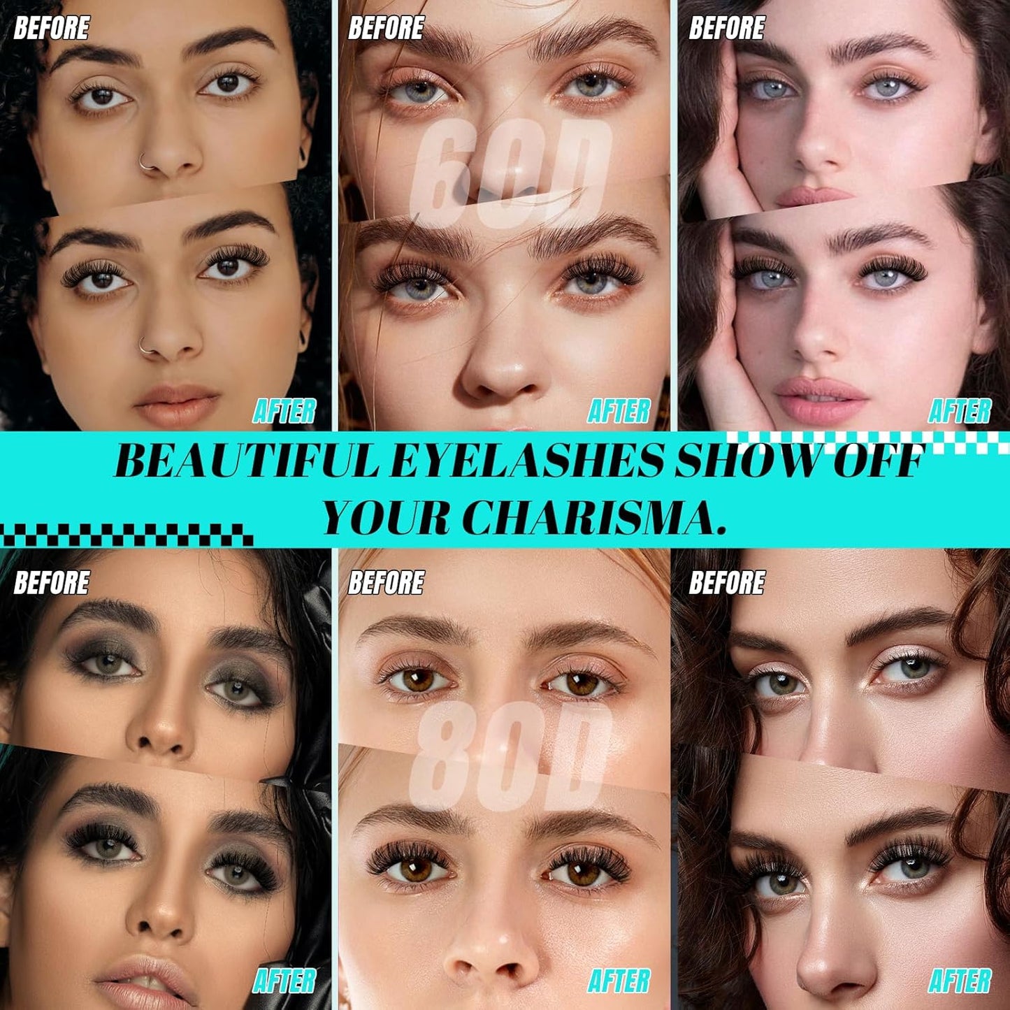 Lash Clusters Kit,280Pcs Individual 60D 80D Eyelash Extension Kit,Lash Bond and Seal,Lash Remover For Eyelashes Extensions,Lash Applicator Tool For False Lashes Cluster Kit At Home(D-Mix9-16mm)