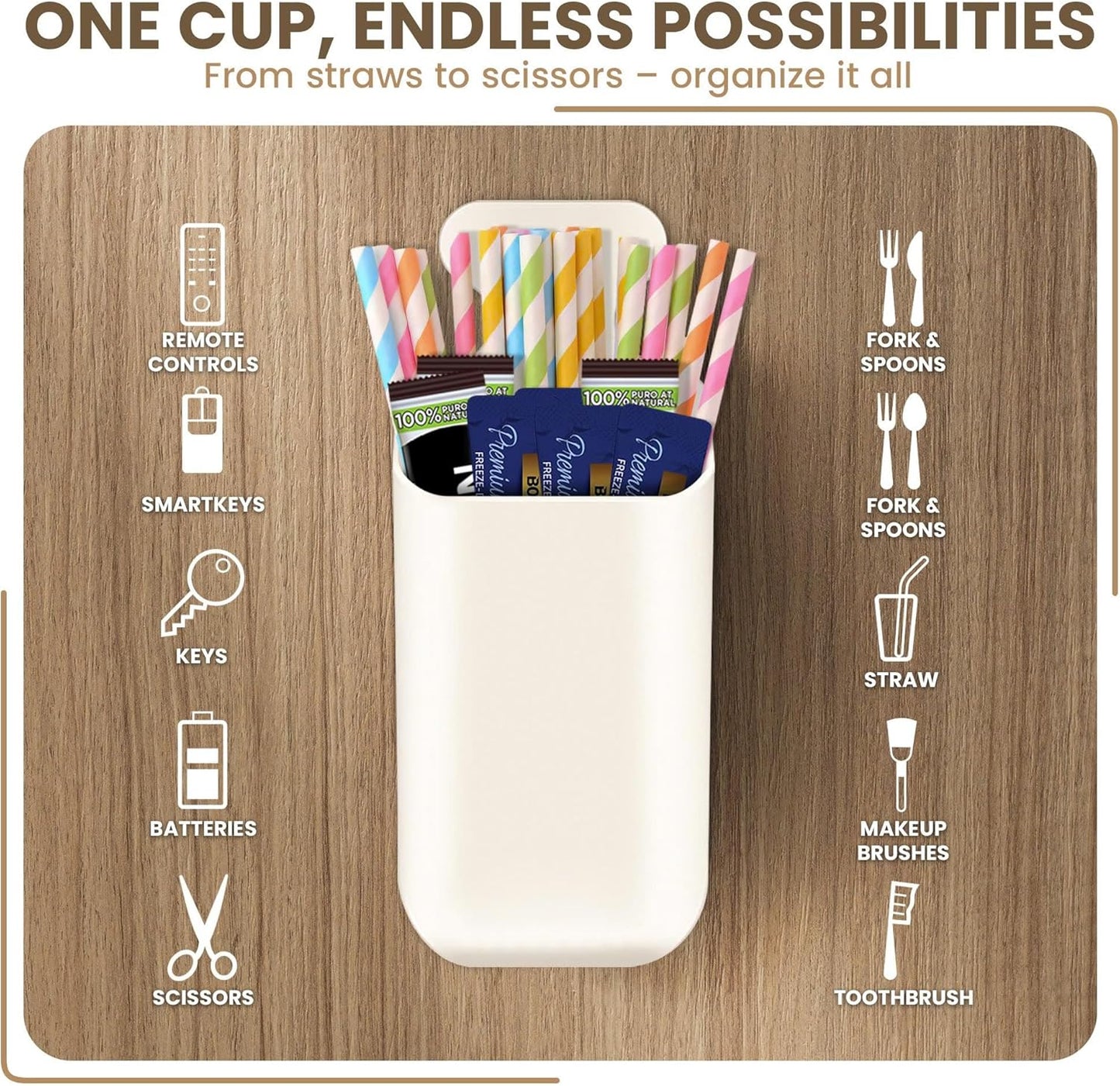 Pack 2 Magnetic Wall Mount Holder, Magnetic basket for fridge, Remote control holder, Straw organizer for cabinet door,Magnetic basket for whiteboard,Magnetic Marker Holder,School Locker Accessories